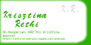 krisztina rethi business card